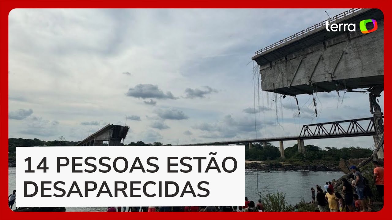 Ponte entre o Maranhão e o Tocantins desaba; vídeo mostra o momento