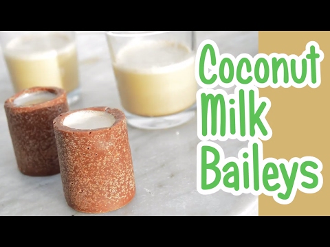 Coconut Milk Baileys With Coconut Chocolate Shot Glasses Recipe - Vegan, Dairy-free & Sugar-free