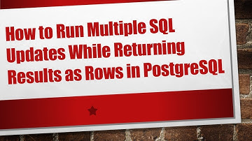 How to Run Multiple SQL Updates While Returning Results as Rows in PostgreSQL
