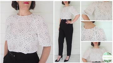 The Making of my French Seamed Raglan Blouse with Shoulder Yoke & Gathered Sleeve