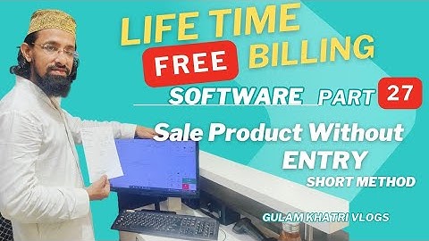 Sale without entry in Aronium free billing software answer is... ? 