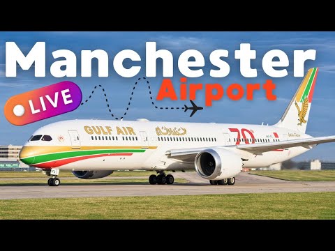 馃敶 LIVE Manchester Airport Plane Spotting 馃洬