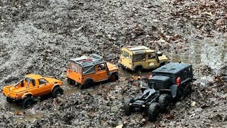 Trailing Up Stream, #rccrawling 4K Rc4wd landrover D90, Maz 537 Mammoth Cross RC, Marlin by HawkerFury 406 views 1 year ago 6 minutes, 49 seconds