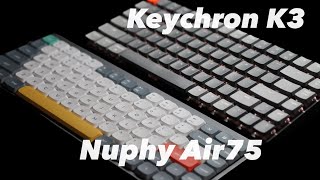 #ASMR brown switches typing sound Nuphy Air75 vs. Keychron K3