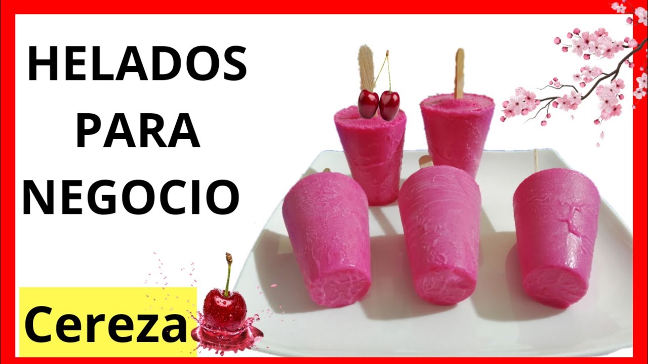 helados caseros de crema HELADO DE CEREZA/ DELICIOSOS HELADOS CASEROS CREMOSOS DE CEREZA/ LAS RECETAS DE ADELA