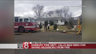 Neighbor deemed hero as crews extinguish 2-alarm fire at Danbury home