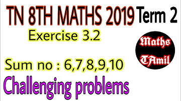 8th maths 2019 term 2 / EXERCISE 3.2/sum no: 6,7,8,9,10/GEOMETRY/ SAMACHEER-KALVI/FARIHA MATHEMATICS