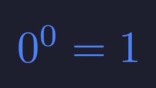 Why is zero to the zero equal to one?