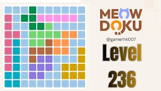 Meowdoku level 236 Walkthrough Solution 