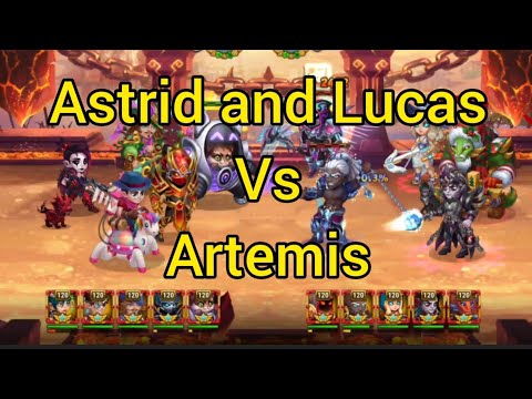 New Astrid and Lucas vs Artemis FART teams Hero Wars Mobile