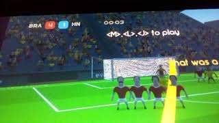 I scored a bicycle kick in Super Liquid  soccer.