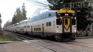 CP, CN and West Coast Express (Santa!) Trains at Pitt Meadows, BC - December 16th, 2023
