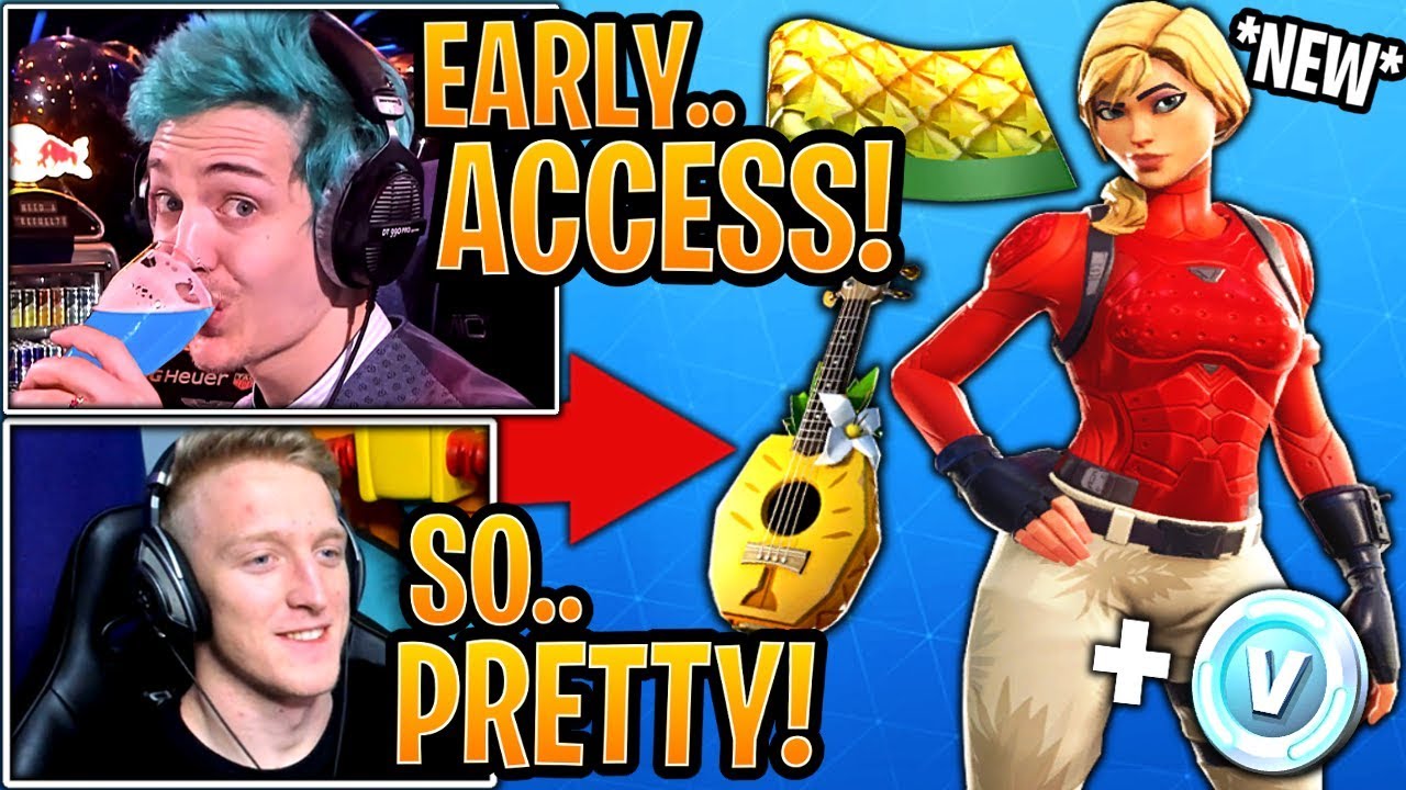 Streamers GET  React to the NEW Starter Pack Laguna Skin  Pineapple Wrap   Fortnite Moments