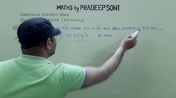 Sequence and Series. Que. 46, 47, 48. Additional Question Bank. CA foundation. Maths by Pradeep Soni