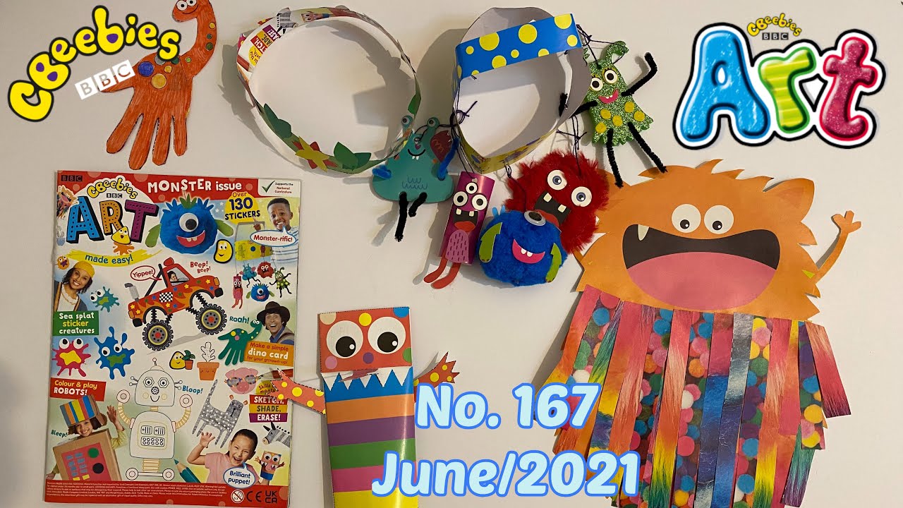 CBeebies Art Magazine with monster mobile 
No.167 June/2021