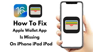 IOS 16 How To Fix Apple Wallet App Is Missing On iPhone iPad iPod - Find Missing Apple Wallet App