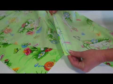 Как сшить простынь-пеленку на резинке для детской кроватки. Bed sheet for babies.