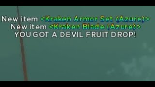 Azure Kraken Armor and Kraken Blade DROP  | Roblox (Grand Piece Online)
