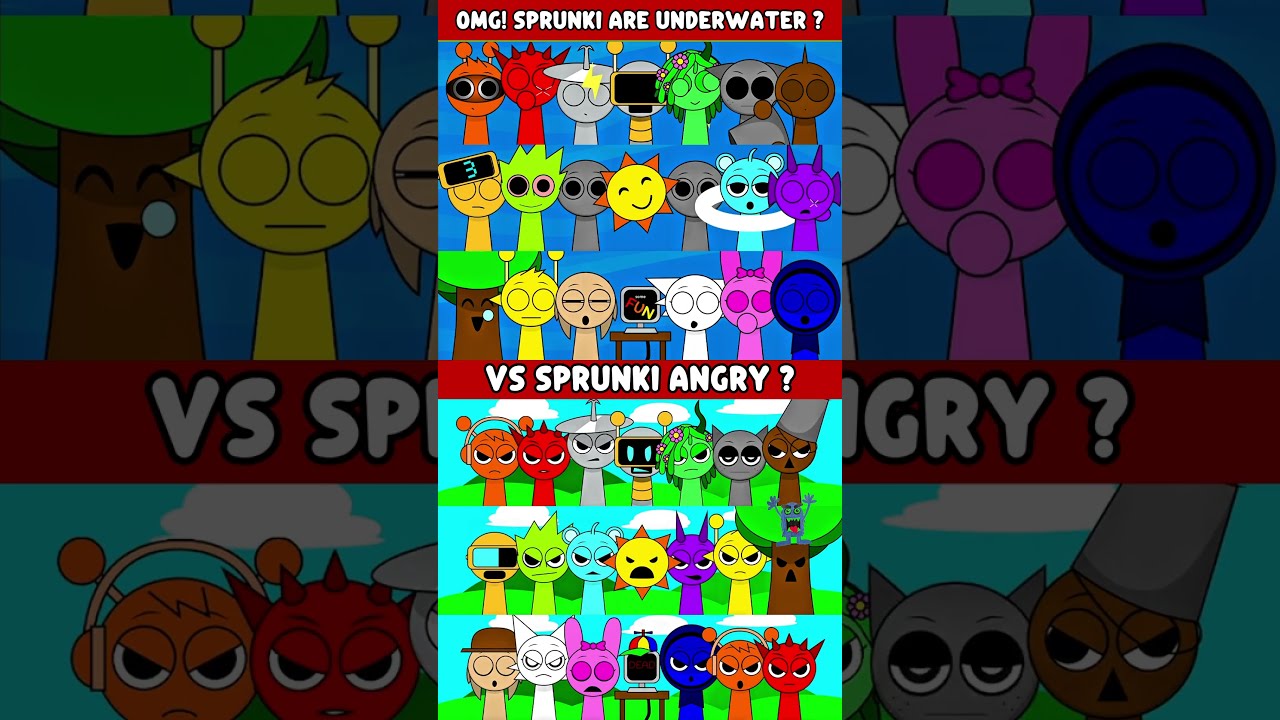 OMG SPRUNKI ARE UNDERWATER VS BUT ANGRY Incredibox Sprunkimod Newmod