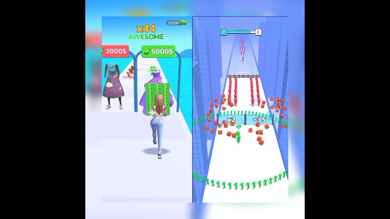 Money Rush 3D VS Circles Run ! 