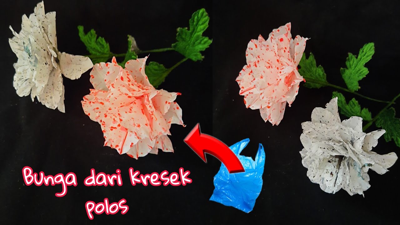 DIY Membuat bunga  dari  plastik  kresek  putih polos YouTube