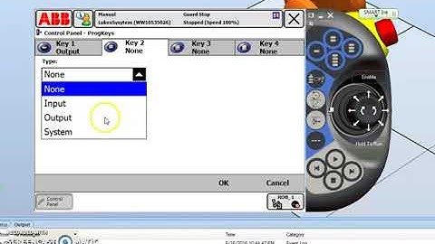 ABB IRC5 Flex Pendant how to configure programmable keys and most common input outputs