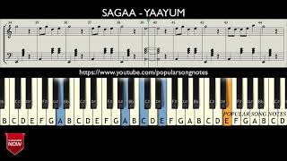Video thumbnail of "SAGAA - YAAYUM (HOW TO PLAY) MUSIC NOTES"