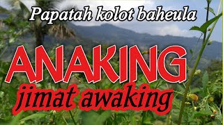 Anaking jimat awaking •|||• Papatah kolot baheula