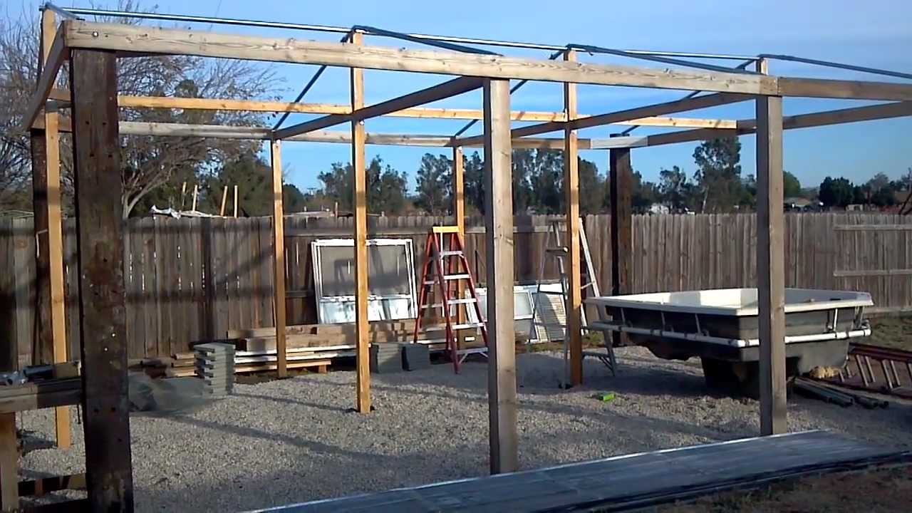 How to Build a Greenhouse cheap for Aquaponics - YouTube