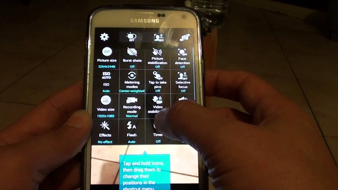 Samsung Galaxy S5: How to Turn Camera Flash Light to On ...