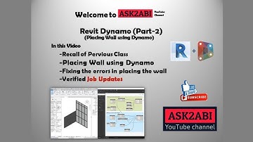 How to Create a Wall in Revit Dynamo program (Part-2)|#ask2abi #dynamo #autodesk|Jobs |#walkin #jobs