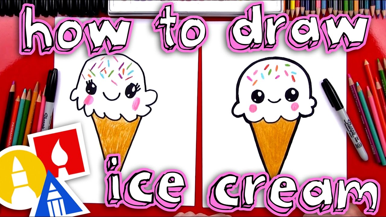 How To Draw A Cute Ice Cream Cone 