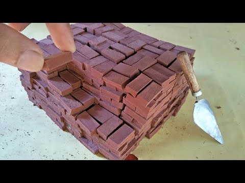 Cara membuat batu bata merah untuk miniatur konstruksi bangunan dan rumah