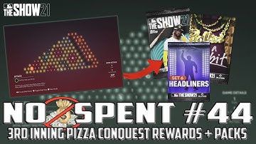 PIZZA HIDDEN CONQUEST REWARDS + PACKS!! NO MONEY SPENT #44 MLB The Show 21 Diamond Dynasty