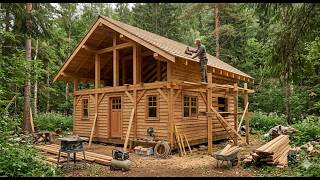 How One Man Built a Wooden House From Scratch