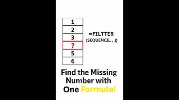 How to Find Missing Numbers in Excel | SEQUENCE + FILTER Tutorial