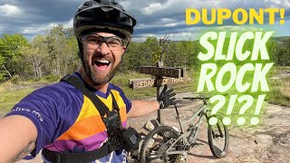 Dupont Slick Rock! | Mountain Biking Burnt Mountain + Cedar Rock - Big Rock Loop |