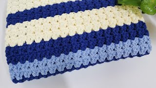 #بطانية مواليد روعة بغرزة جديدة ثلاثية الأبعاد / How To Crochet a Baby Blanket