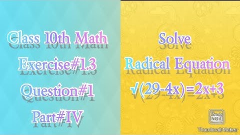 Solve √29-4x=2x+3