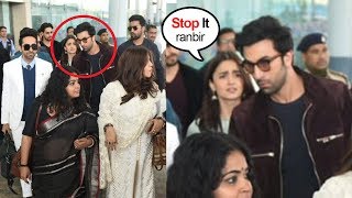 Ranbir Kapoor FIGHTS With Gf Alia Bhatt in Front of Ranveer Singh & Other Celebs At Delhi Airport