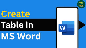 How To Create Table in MS Word On Android ?