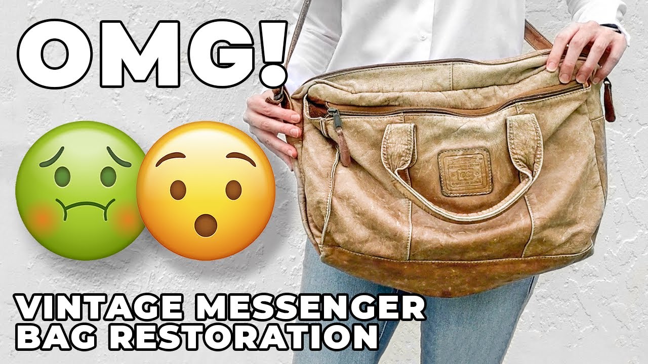 I tried restoring a $10 leather messenger bag