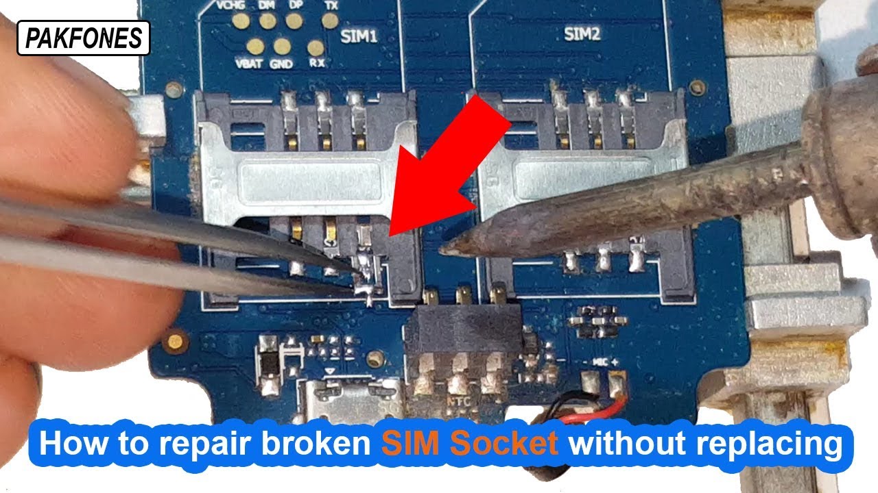 How To Repair Broken Sim Card Socket Without Replacing Youtube