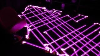 Light painting with robot vacuum cleaners