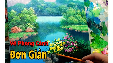 Cách Vẽ Tranh Phong Cảnh Quê Hương - Thiên Nhiên Đơn Giản Nhất #09💘 / Kienart