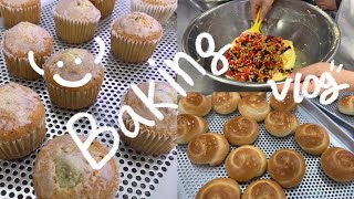 [Baking] 제과제빵학원브이로그/ baking vlog/ 내일배움카드/ 풀만식빵/ 파운드케이크/ 마데라컵케이크/ 초코롤케이크/ 과일케이크/ 스위트롤 만드는 일상‍?