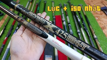 Video 909: Lô cần lục + iso Cacbon, Shimano xoắn 2 da, Iso bé cứng 3 , cần câu ghềnh biển