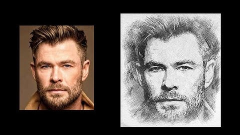 Simple Sketch Chris Hemsworth with Grid Method Timelapse #crishemsworth #facesketching