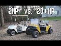420cc gas vs stock electric golf cart