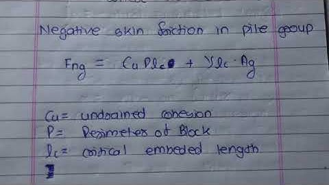 Negative skin friction in pile ( group)  PILE FOUNDATION